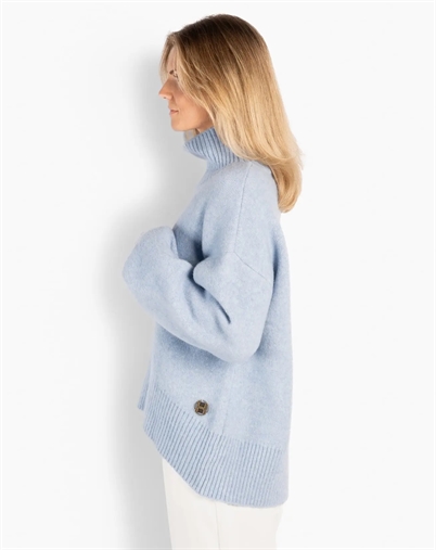 Hést - Fam Patch Short Sweatshirt - Skyway